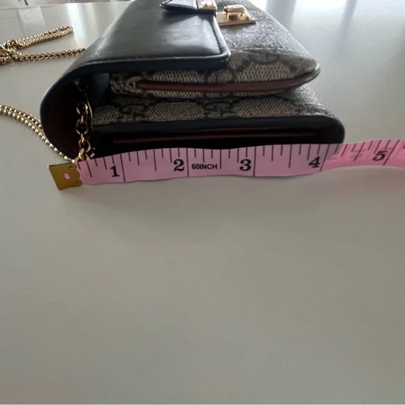 Gucci Padlock GG Supreme Monogram Chain Wallet WOC / Shoulder / Crossbody Bag - Picture 5 of 16